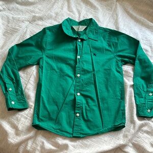 H&M Vibrant Green Collared Long Sleeve Boys Size 7